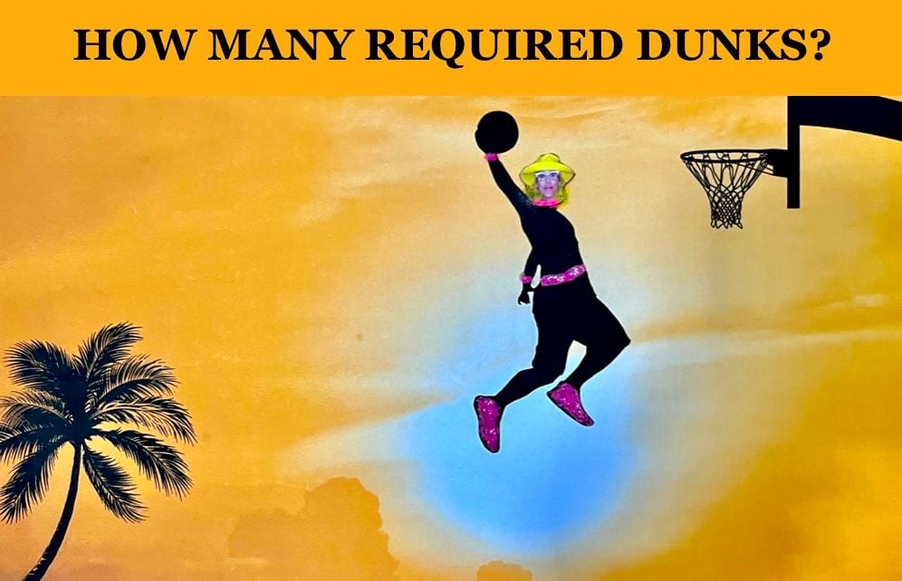 Basketball Dunks, jump, basketball player, beach, basketball net, sunset