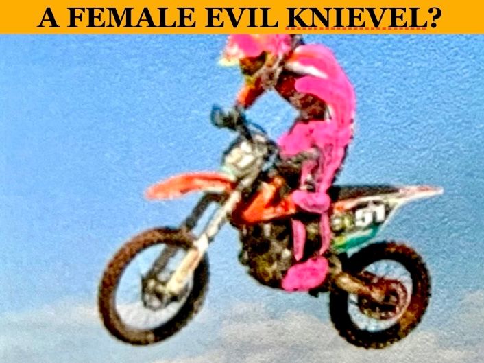 Motorcycle racing, exercise, dare devil, motorcycle records, female, motorcycle jumper
